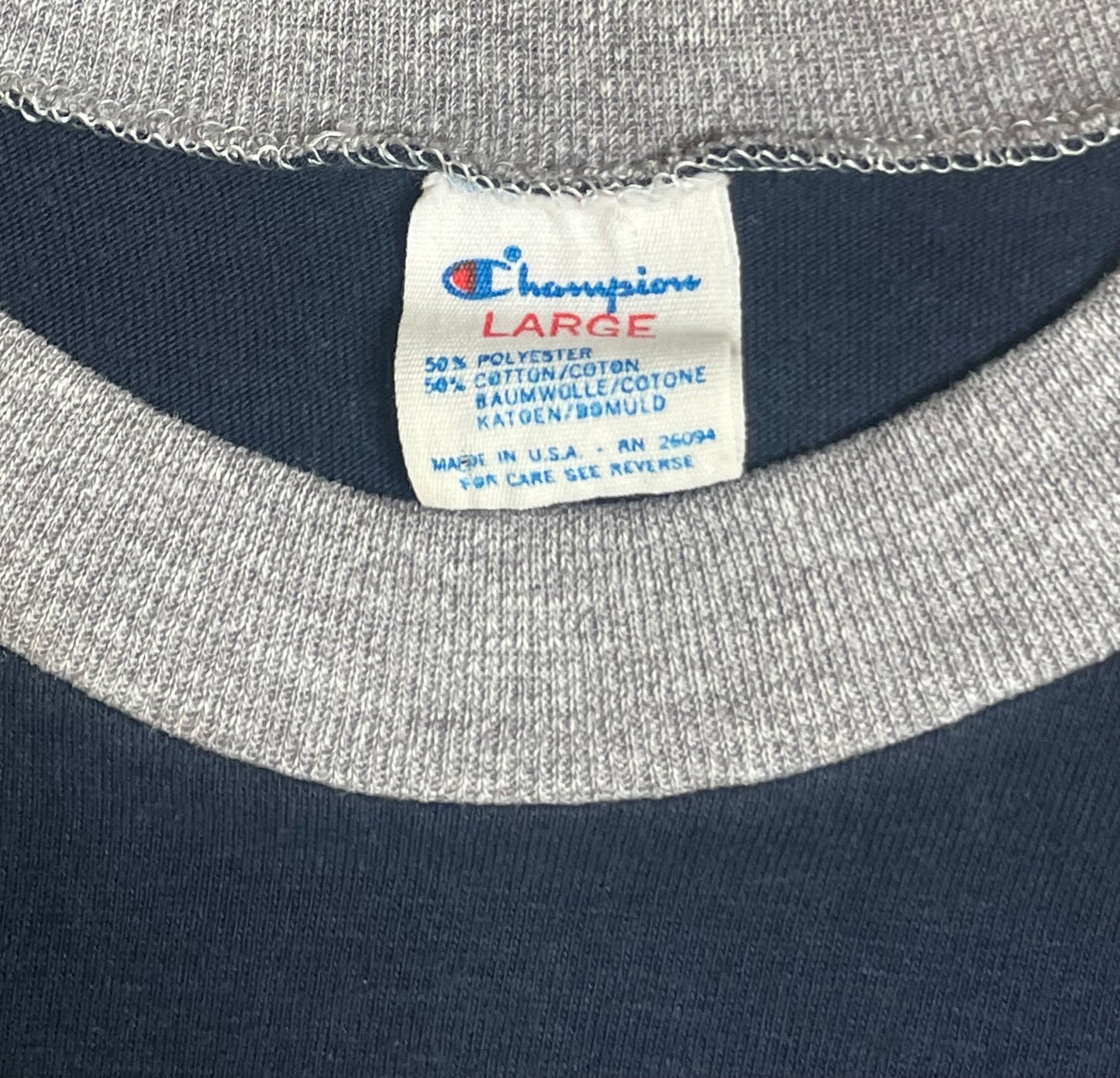 • 1980s Champion Brand “ New York Lover” Mens Ringer T - Shirt