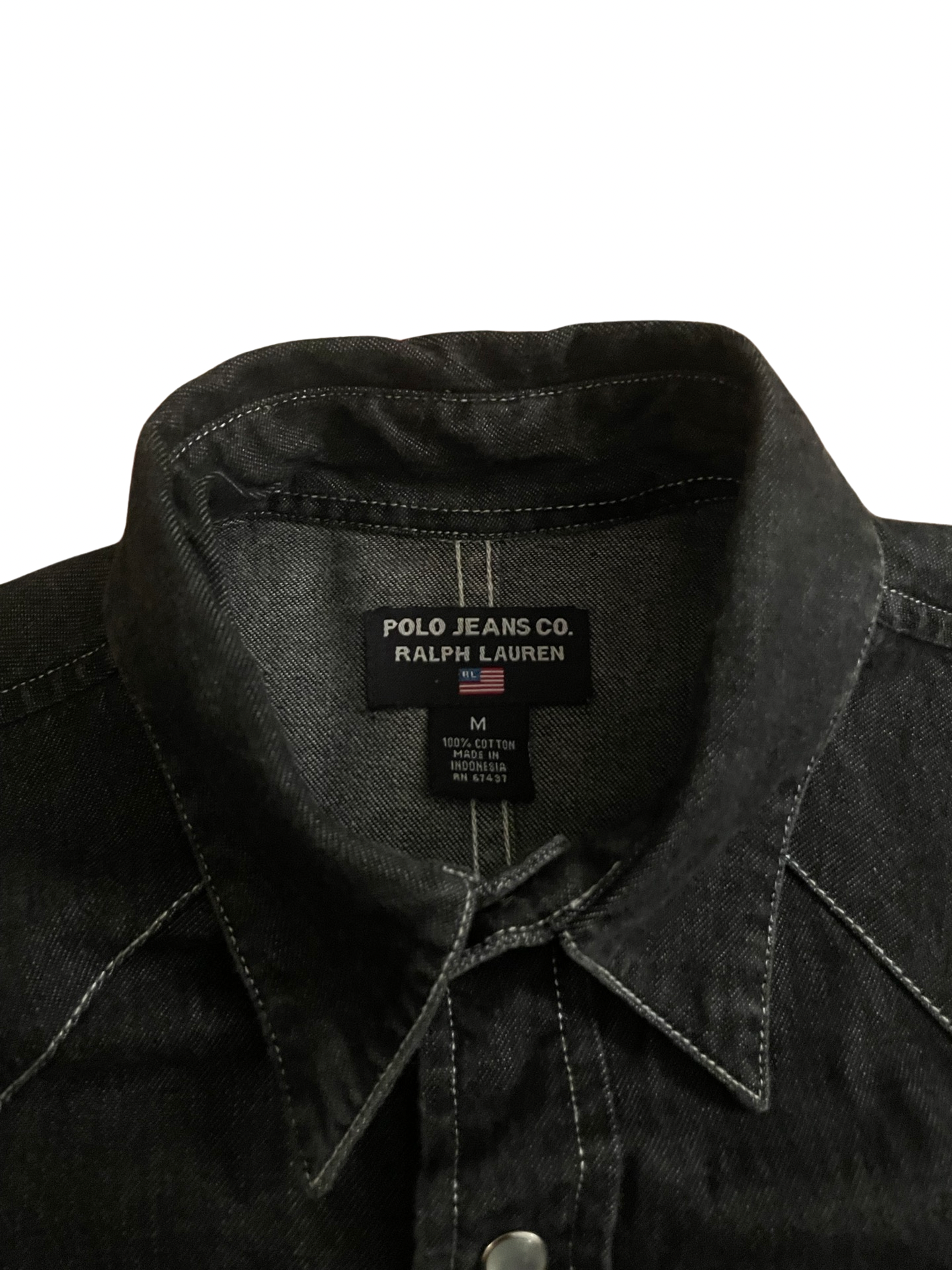 • 1990s Womens Polo Sport Pearl Snap Shirt