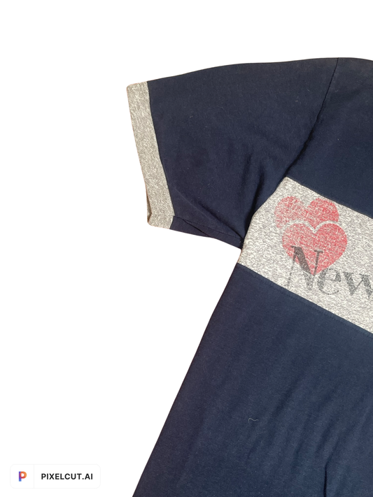 • 1980s Champion Brand “ New York Lover” Mens Ringer T - Shirt