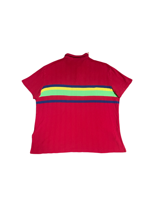 • 1990s Mens Multi-Colored Polo Short Sleeve Shirt