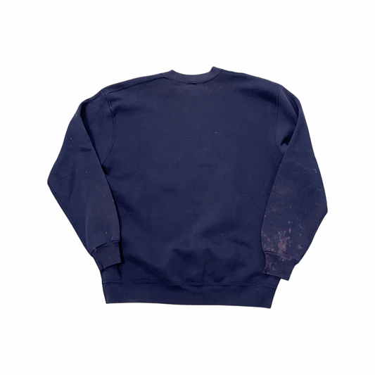 • Vintage Trashed Navy Blue Russell Athletic Crewneck